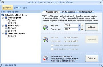 Virtual serial ports emulator x64 cracked
